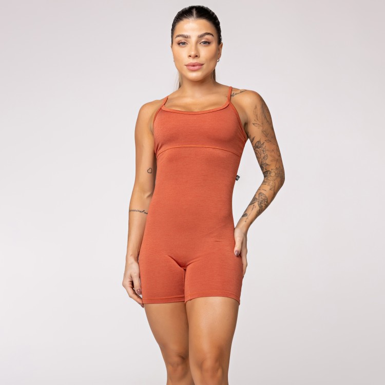 Macaquinho Fitness Melange Terra