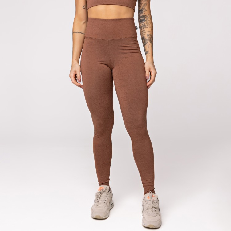 Legging Fitness Melange Marrom