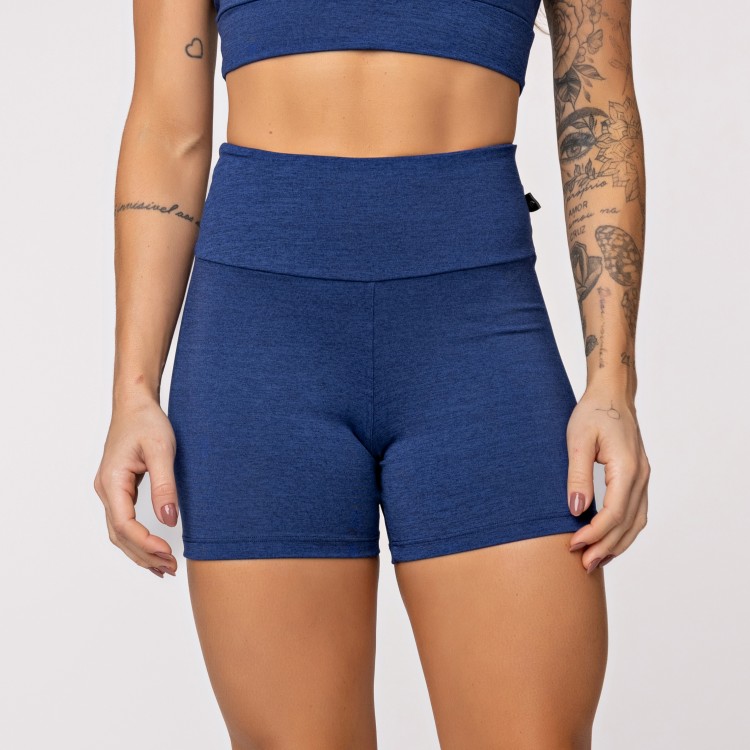 Short Fitness Melange Azul