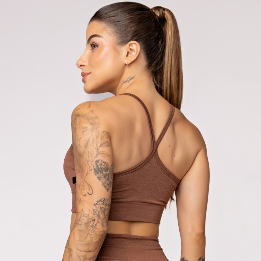 Top Fitness Melange Marrom