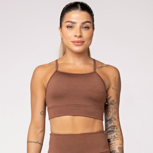 Top Fitness Melange Marrom