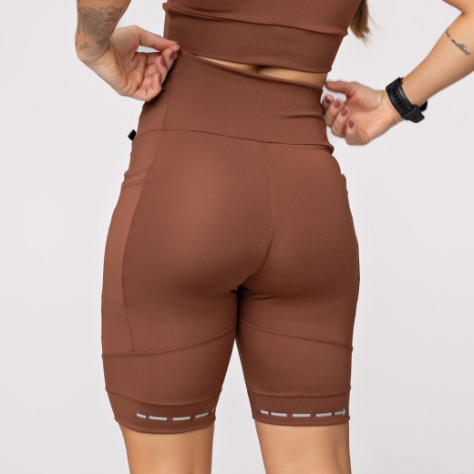 Bermuda Baixa Pace Com 6 bolsos Funcionais Marrom