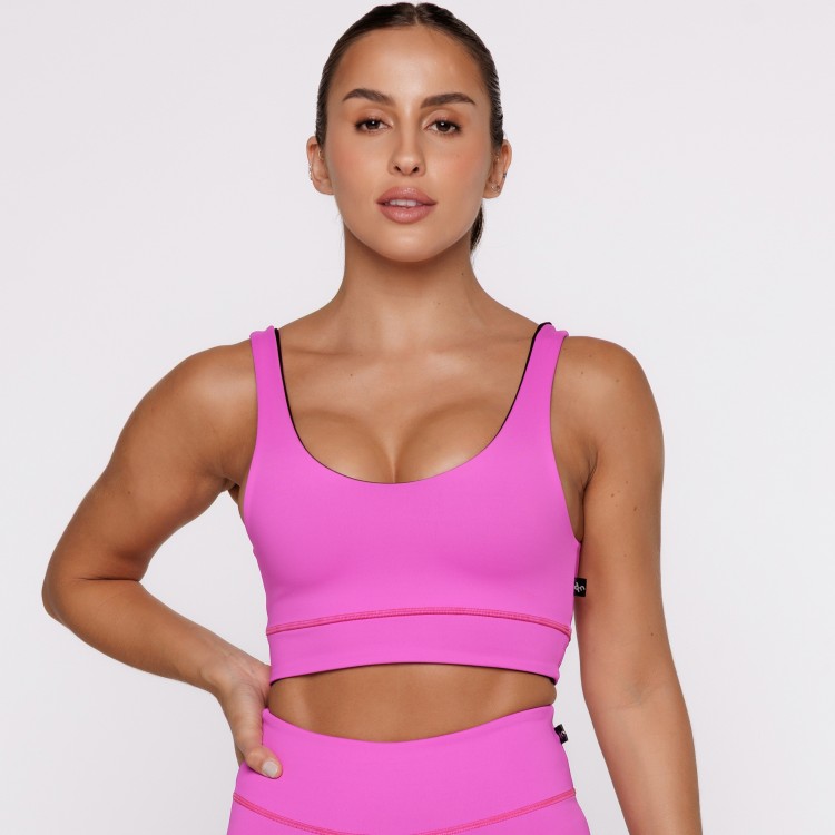 Top Fitness Reversível Pitaia Tenha Dois Looks em Uma Só Peça
